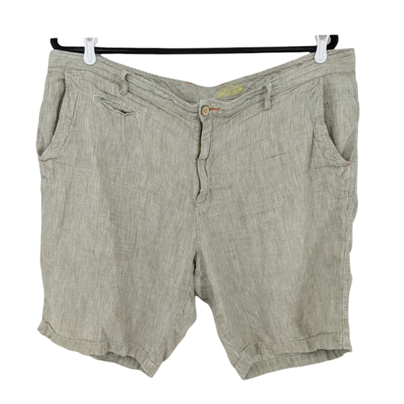 Tommy Bahama Relax Men's 44 R 100% Linen Shorts Summer Stripe